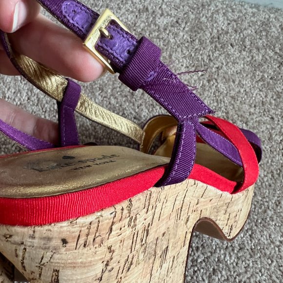 Kate Spade Penny Cork Platform Grosgrain Sandal - Picture 4 of 10